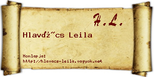 Hlavács Leila névjegykártya